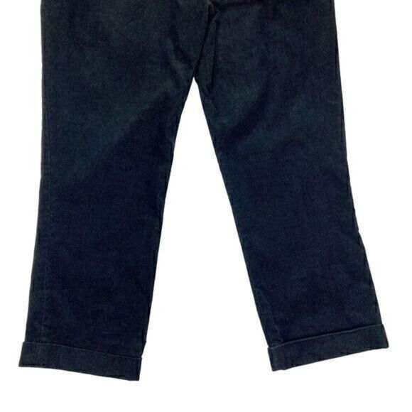 J. Crew Corduroy Pants Womens Size 6 Black Stretch City Fit Cuffed Cropped Jeans - Picture 8 of 14
